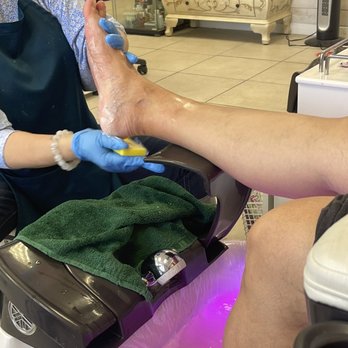 Allure Nails & Spa - I have never seen this chair accessory. It's  Very comfortable - Nail Salons Near Me - Napa, California