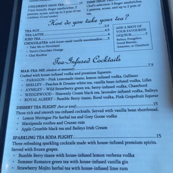 Neverland Tea Salon - Menu - Coffee & Tea Near Me - Vancouver, British Columbia