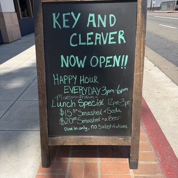 Key and Cleaver - Sign outside - Burgers Near Me - Oceanside , California Key and Cleaver - Sign outside - Burgers Near Me - Oceanside , California