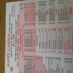 Happy Garden - Menu