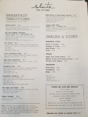 Menu photo 3 Slate Cafe Lititz, PA