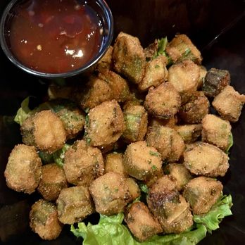The Rabbit Hole - Fried okra w sweet chili sauce - Vegan Near Me - Pompano Beach, Florida The Rabbit Hole - Fried okra w sweet chili sauce - Vegan Near Me - Pompano Beach, Florida