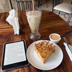 El Coffee Cozumel - Ham and Cheese Quiche with iced Caramel latte!!
