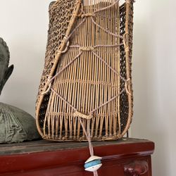 Steven's Art & Antiques - Thai fishing basket - hand made mid 20th