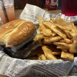 Bloated Goat Saloon - Double bacon cheeseburger with mayo and pepper jack cheese. At the GOAT