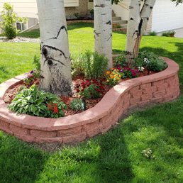 Slump block flower bed Slump block flower bed