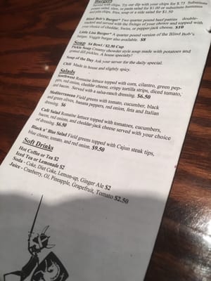 Menu photo 8 Blind Bob's Dayton, OH