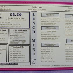 Smithton Diner - Lunch Menu