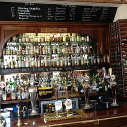 The Britannia - The massive selection of whiskey behind the bar!!