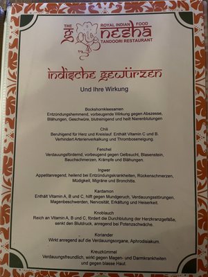 Menu photo 5 Ganesha Grafenwöhr, BY