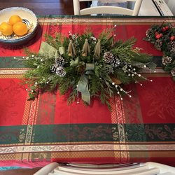 Flower Fashions - Winter greenery. Centerpiece.