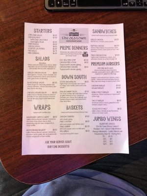 Menu photo 2 The Old Town Restaurant and Bar Bastrop, TX Menu photo 2 The Old Town Restaurant and Bar Bastrop, TX