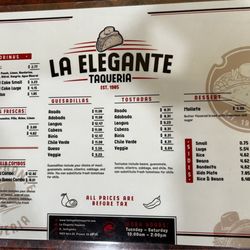 New menus entering 2024, after the New Year's break.