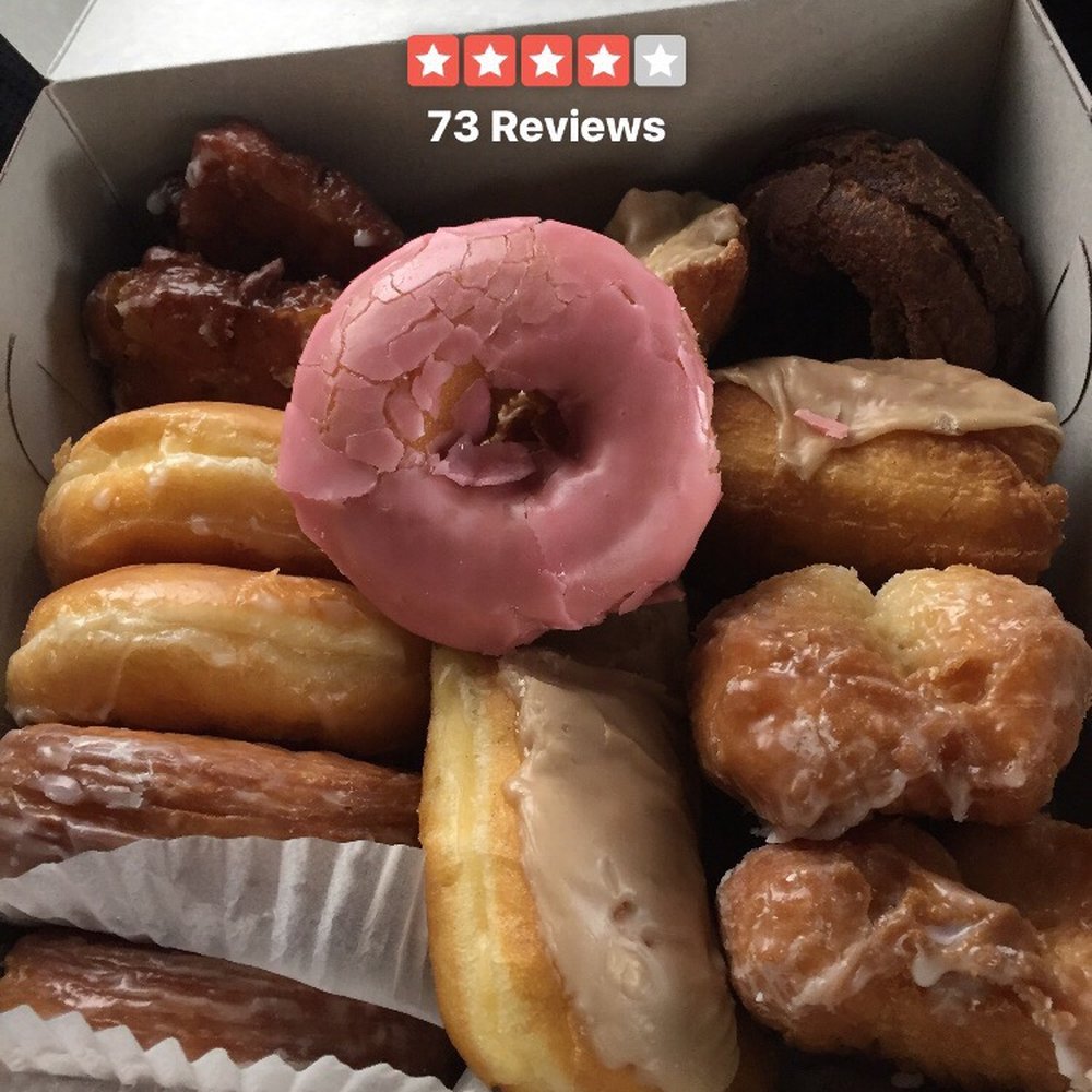 Fresh tasty Donuts for a long haul drive. Yum! The pink one is strawberry:)) Fresh tasty Donuts for a long haul drive. Yum! The pink one is strawberry:))