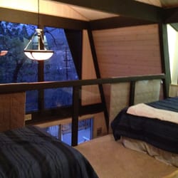 The Treehouse On Aspen - Loft bedroom.   One single bed & one full bed.