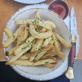 Mike & Anne's Restaurant - French Fries: Asked for extra crispy, but just got a bit crispy so their default fries must be rather limp. - New American Near Me - South Pasadena, California Mike & Anne's Restaurant - French Fries: Asked for extra crispy, but just got a bit crispy so their default fries must be rather limp. - New American Near Me - South Pasadena, California