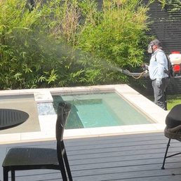 Dumping poison directly into my pool when they told me the day before they would only spray the ground so no poison gets in the water.
