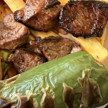 The Grill Stories - Grilled Lamb Kebab Plate with grilled Anaheim pepper - Mediterranean Near Me - San Fernando, California The Grill Stories - Grilled Lamb Kebab Plate with grilled Anaheim pepper - Mediterranean Near Me - San Fernando, California