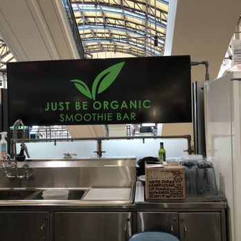 Just Be Organic Smoothie Bar - a stainless steel counter with a sign that says just be organic smoothie bar - Juice Bars & Smoothies Near Me - Buford, Georgia Just Be Organic Smoothie Bar - a stainless steel counter with a sign that says just be organic smoothie bar - Juice Bars & Smoothies Near Me - Buford, Georgia