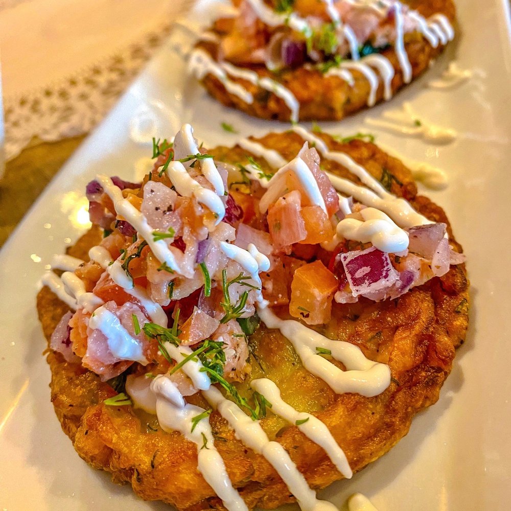 Red Tavern - Zucchini Pancakes - Russian Near Me - San Francisco, California Red Tavern - Zucchini Pancakes - Russian Near Me - San Francisco, California