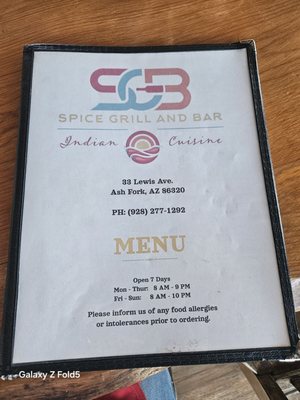 Menu photo 2 Spice Grill & Bar Ash Fork, AZ Menu photo 2 Spice Grill & Bar Ash Fork, AZ