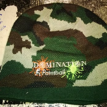 Red Alpha Custom Prints - Embroidered Beanie for Domination Paintball - Printing Services Near Me - Abilene, Texas
