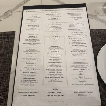 VIVO Italian Kitchen - Menu from Jan. 2026 - Italian Near Me - Universal City, California VIVO Italian Kitchen - Menu from Jan. 2026 - Italian Near Me - Universal City, California