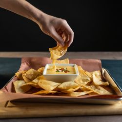 OZ Smokehouse - Fire Roasted Poblano Queso with Chips!