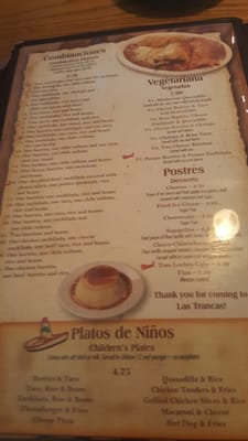 Menu photo 2 Las Trancas Mexican Restaurant Ripley, WV