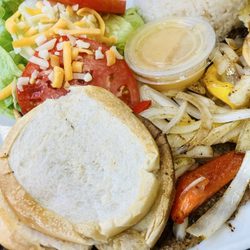 Miyi La Cubanita Cuban Cafe - S Powerline Rd - His Palomilla Steak complete meal