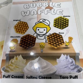 Happy Lemon - Bubble Waffle menu - Bubble Tea Near Me - Santa Rosa, California