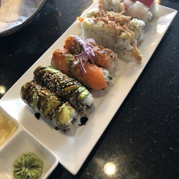 Tsukimi - Caterpillar Roll, Double Salmon Roll, J's Crab Shack, Rainbow Roll - Sushi Bars Near Me - Austin, Texas Tsukimi - Caterpillar Roll, Double Salmon Roll, J's Crab Shack, Rainbow Roll - Sushi Bars Near Me - Austin, Texas