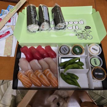 Nori Bar - My takeout, 12 piece onigiri and 3 rolls.  This came out to $58. - Sushi Bars Near Me - Honolulu, Hawaii