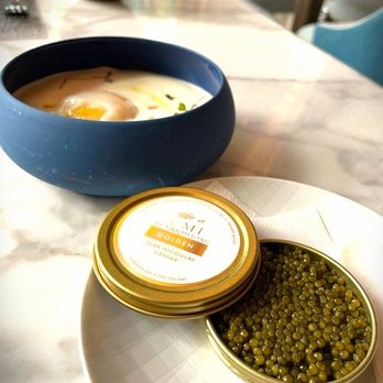 Umi By Vikram Garg - Golden Osetra Caviar with burdock cream, Onsen Egg and finger lime - Seafood Near Me - Honolulu, Hawaii Umi By Vikram Garg - Golden Osetra Caviar with burdock cream, Onsen Egg and finger lime - Seafood Near Me - Honolulu, Hawaii