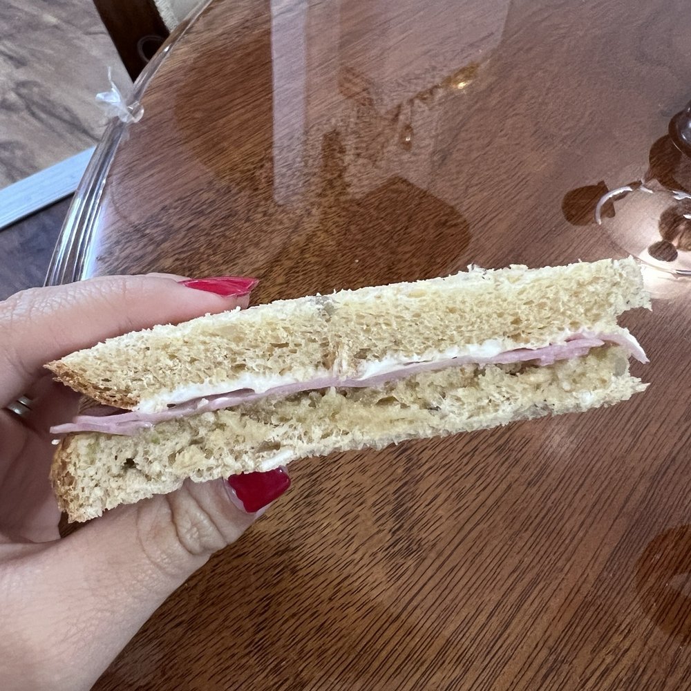 Sandwiches are a bit thin Sandwiches are a bit thin