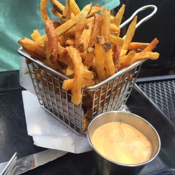 Little Bad Wolf - The fries come with the burger and it includes some grand aioli style dip. - American Near Me - Chicago, Illinois