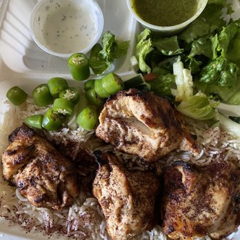 Q's Halal - Chicken kabab. Serranos added myself - Halal Near Me - Alameda, California