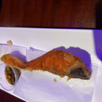 Sushi Damu - Salmon kama- tasted heavily fried - Sushi Bars Near Me - Tustin, California Sushi Damu - Salmon kama- tasted heavily fried - Sushi Bars Near Me - Tustin, California