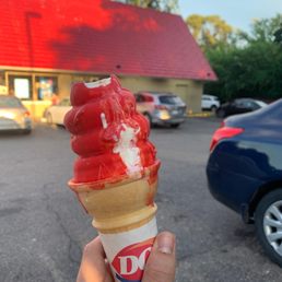 I had to wait 20 min for this with no sprinkles ? Forgot em. Looks like they took a bite out too. I had to wait 20 min for this with no sprinkles ? Forgot em. Looks like they took a bite out too.