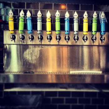 Rhinegeist Brewery - Colorful taps! - Breweries Near Me - Cincinnati, Ohio