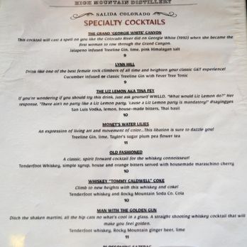 Wood's High Mountain Distillery - Great cocktails with great names - Distilleries Near Me - Salida, Colorado Wood's High Mountain Distillery - Great cocktails with great names - Distilleries Near Me - Salida, Colorado