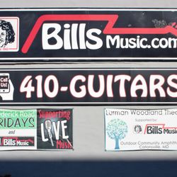 Bill's Music - Bill's Music signage in Catonsville, Maryland.