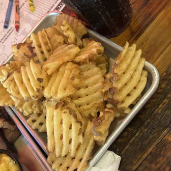 Sauced BBQ & Spirits - Large waffle fries - Barbeque Near Me - Irvine, California Sauced BBQ & Spirits - Large waffle fries - Barbeque Near Me - Irvine, California
