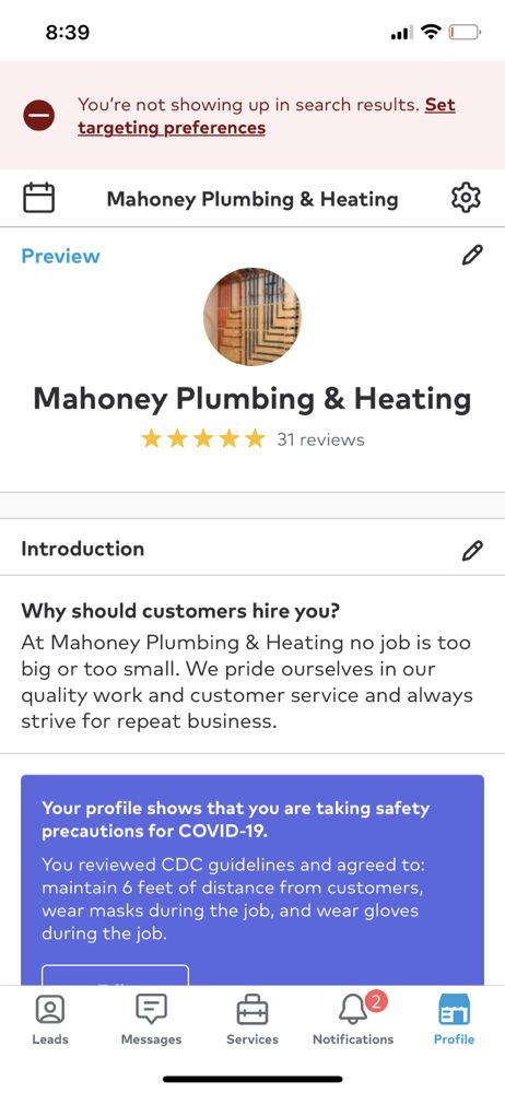 Slide of Mahoney Plumbing & Heating