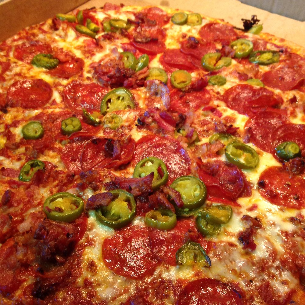 Domino's Pizza - Brooklyn style...pepperoni, jalapeño and BACON - Pizza Near Me - Kyle, Texas Domino's Pizza - Brooklyn style...pepperoni, jalapeño and BACON - Pizza Near Me - Kyle, Texas