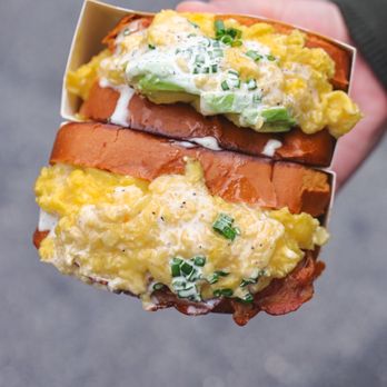 Egg Tuck - Avocado Egg Sandwich; Bacon and Cheese Sandwich Food IG: @nomswithsabs - Breakfast & Brunch Near Me - West Hollywood, California