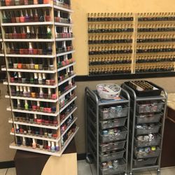 Wide selection of nail polish and dipping powder
