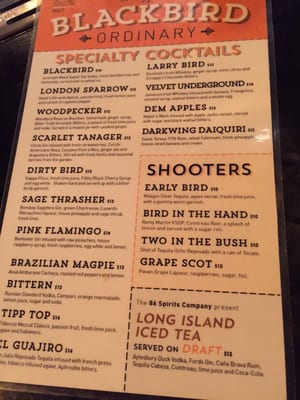 Menu photo 6 Blackbird Ordinary Miami, FL