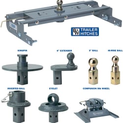 North Texas Suppliers - B&W Turnover Ball Gooseneck Hitch with Accessories and Companion Fifth Wheel Hitch