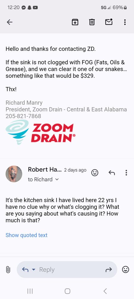 Slide of Zoom Drain